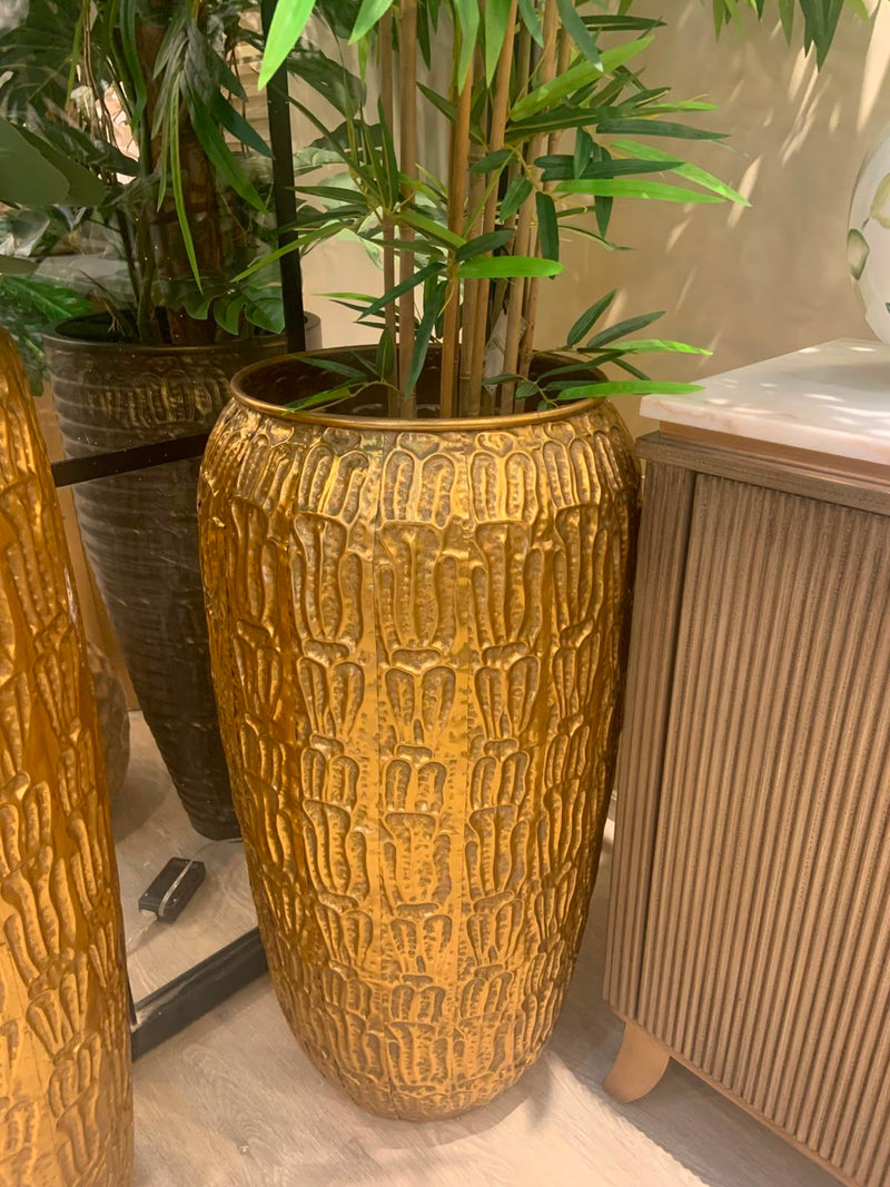 Pote Dorado Latón Alto