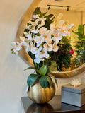 Arreglo Artificial Orquídeas Blancas de Colección