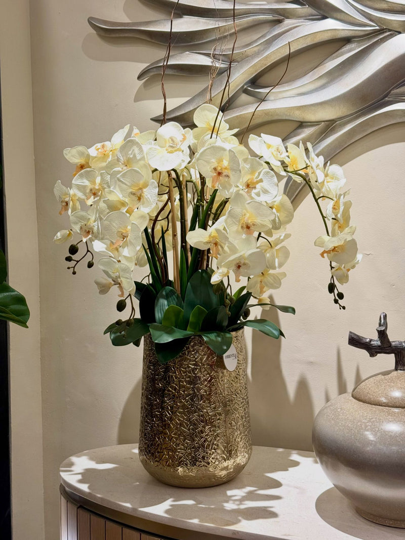 Base Dorada Marroquí con Orquídeas Beige