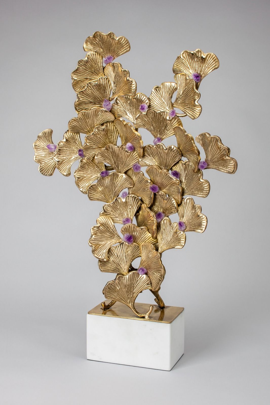 Escultura de Amarista y flor de loto Mármol Natural – vista 2